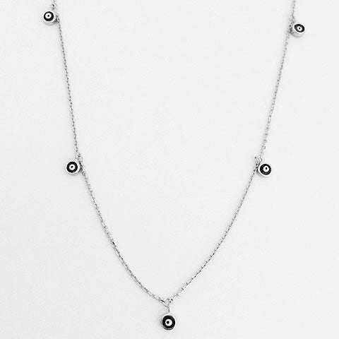 Evil Eye Multiple Charm Fine Chain Necklace