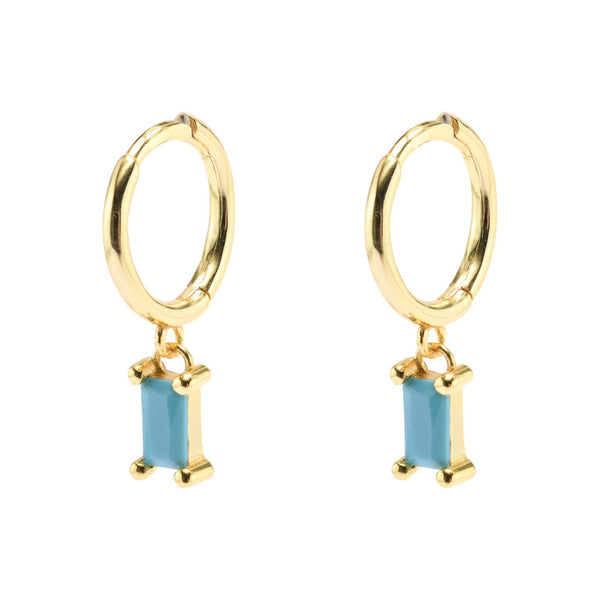 Gammie Turquoise Huggy Earring