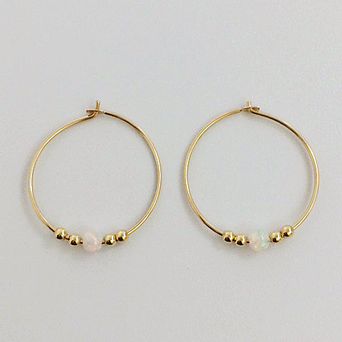 Gammie Opalite Gold Filled Hoop Earring