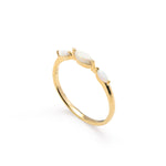 Gam Gold Opalite 3 Stone ring