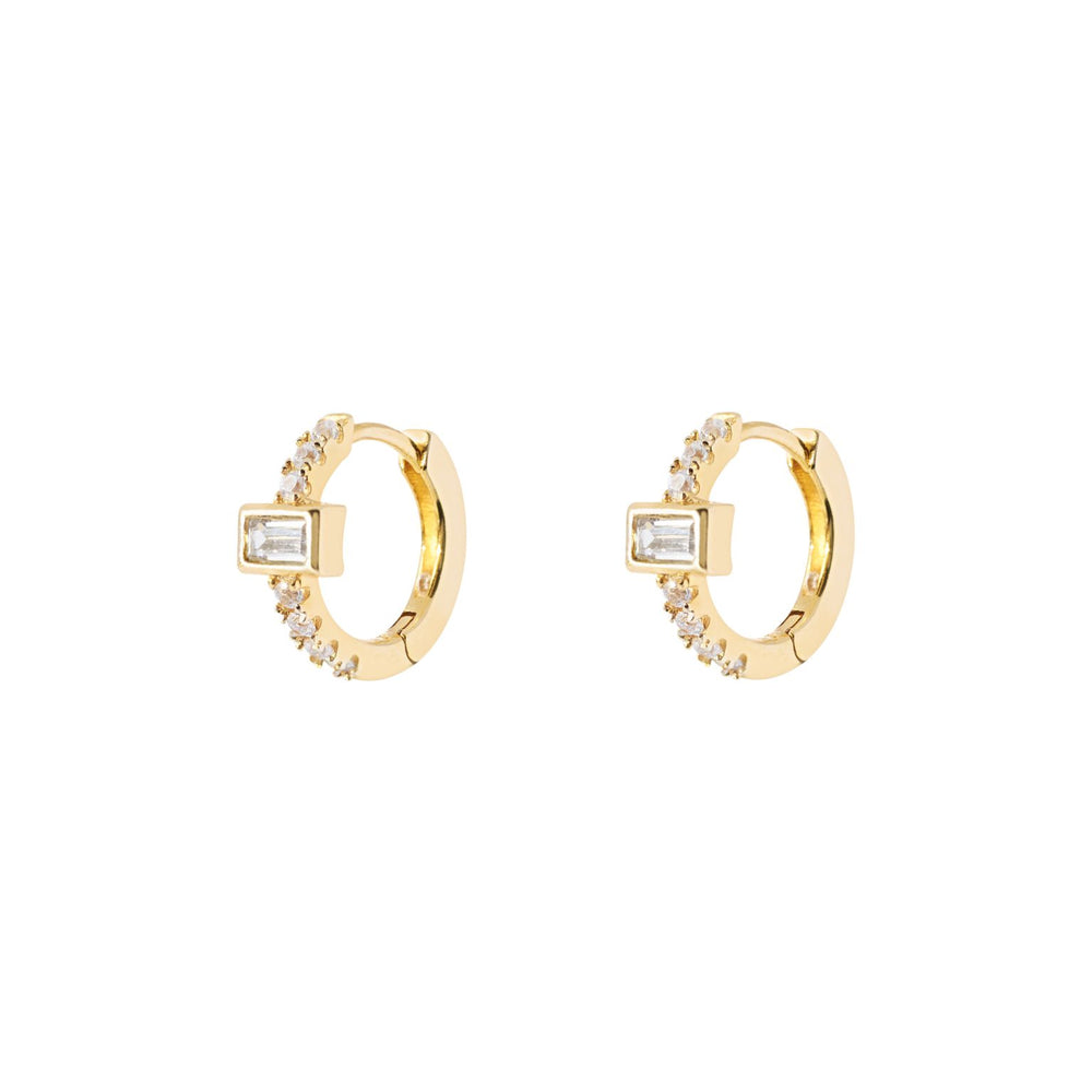 Gammie Gold CZ Huggy Earring