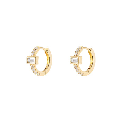 Gammie Gold CZ Huggy Earring