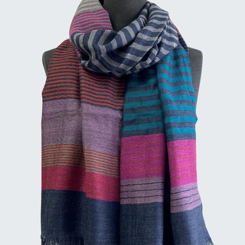Home and Abroad Merino Wool Stripe Scarf