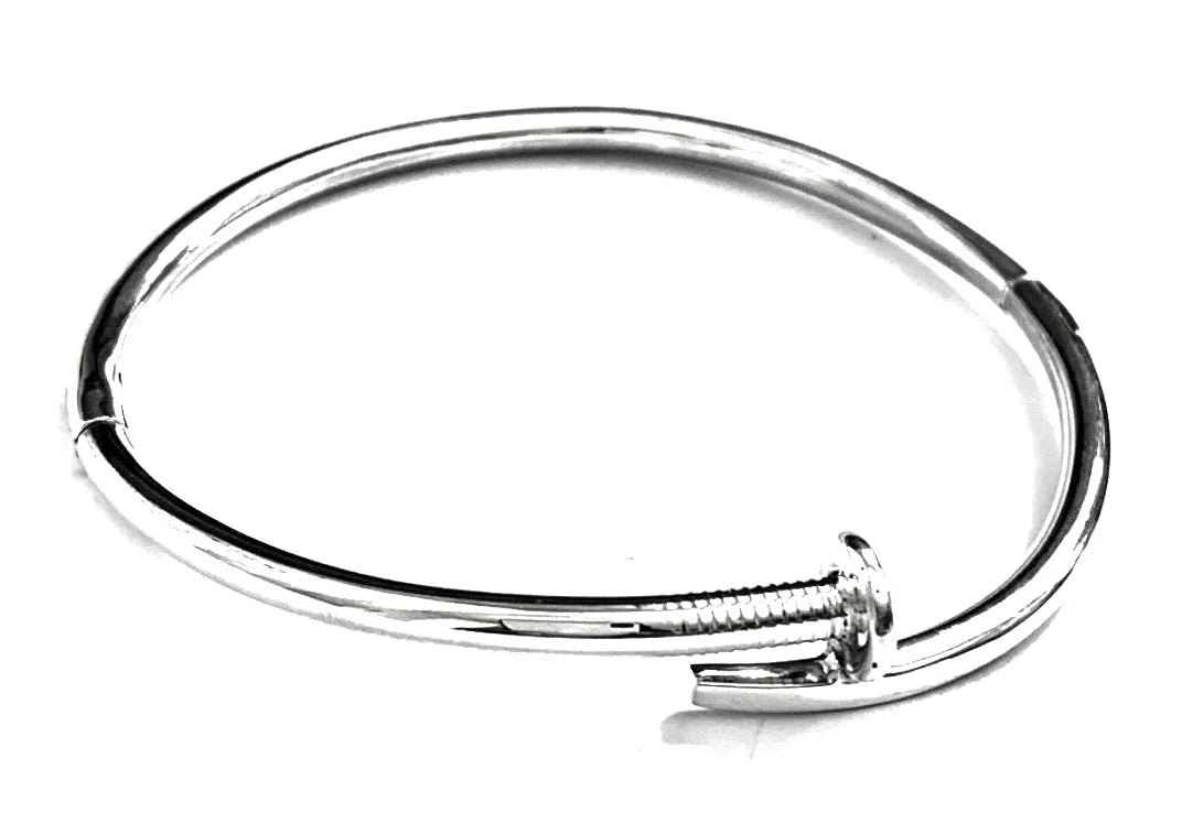 Ironclay Sterling Silver Nail Bangle