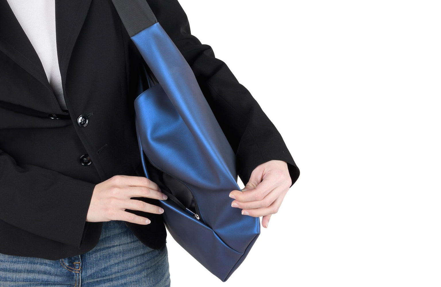 InZu Bevel Bag Silver Mesh