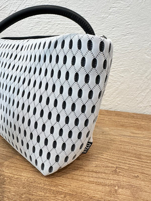 InZu Mouse Black Drops on White Crossbody Bag