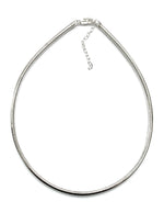Iron Clay Sterling Silver Omega Necklace
