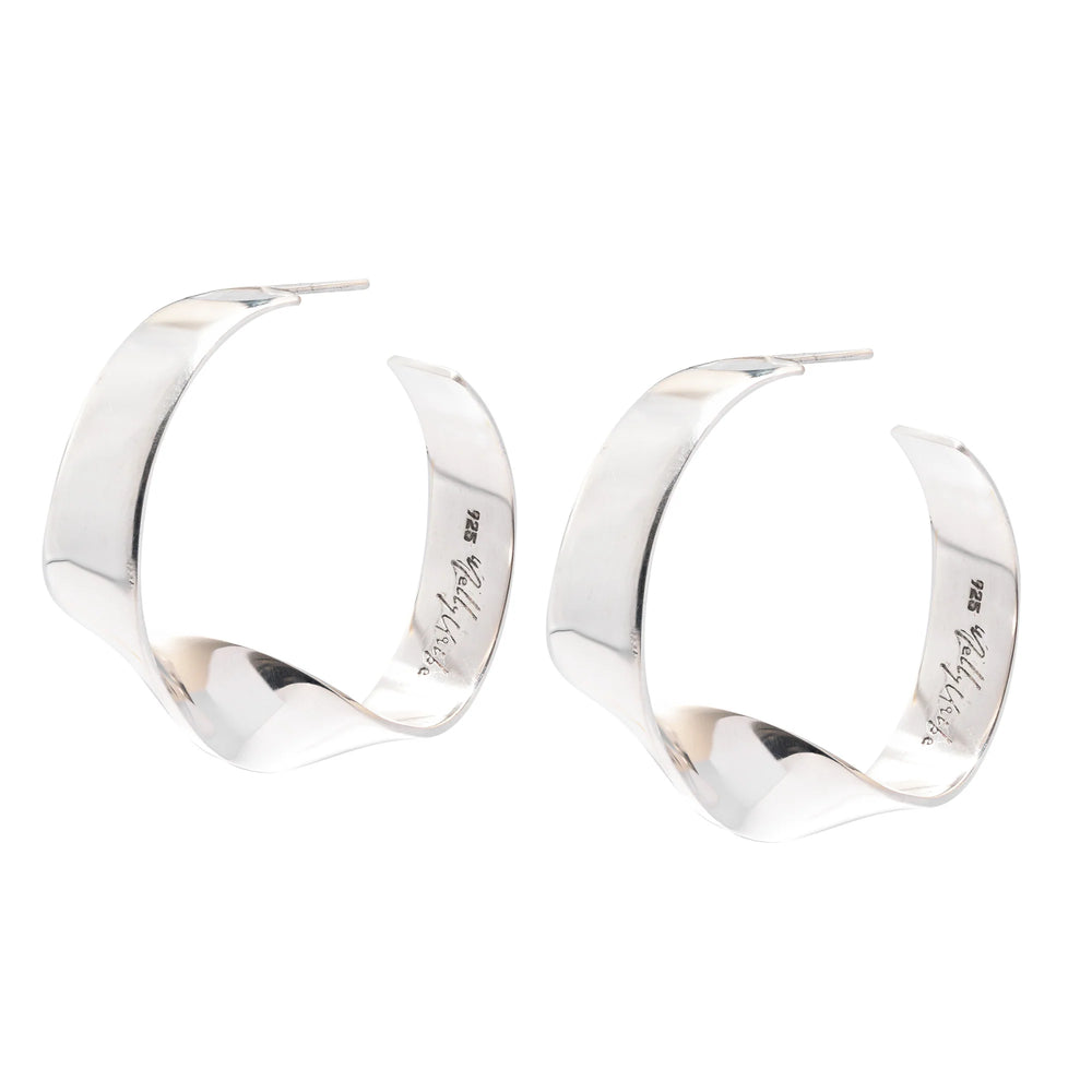 Iron Clay Silver Huggie Hoop Earrings (Copy)
