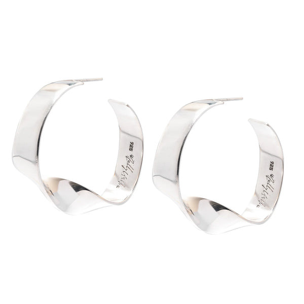 Iron Clay Silver Huggie Hoop Earrings (Copy)