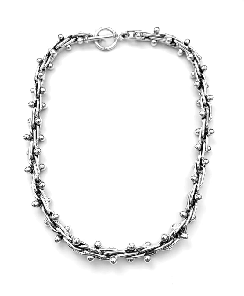 Iron Clay Sterling Sterling Silver Spratling 6mm Necklace