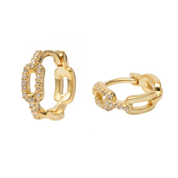 Gammie Gołd Crystal Huggy Earring