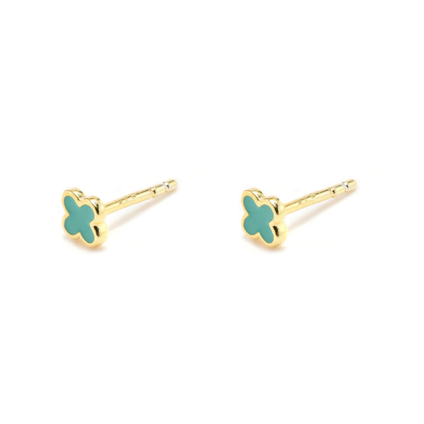 Gammie Clover Enamel Stud Earring