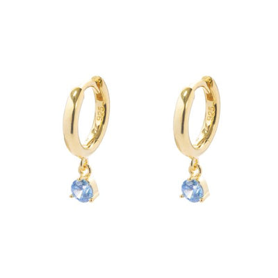 Gammie Green Circon Huggie Mini Earring