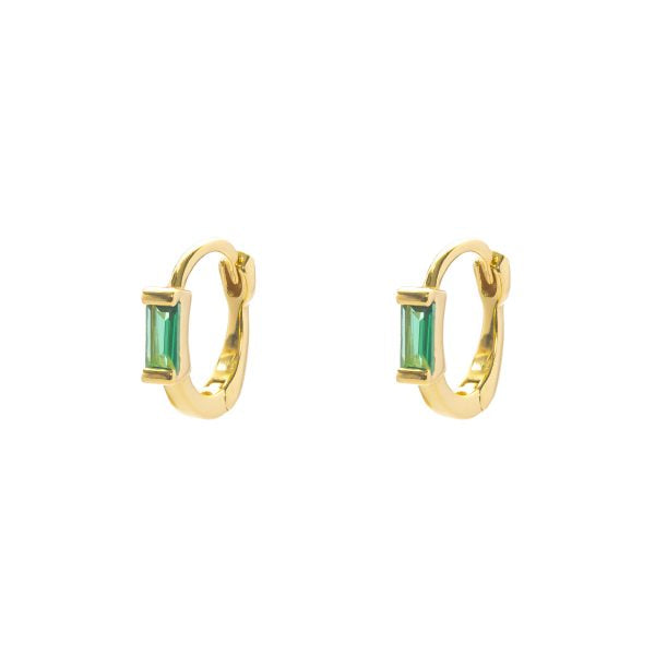 Gammie Green Gold Huggy Mini Earring
