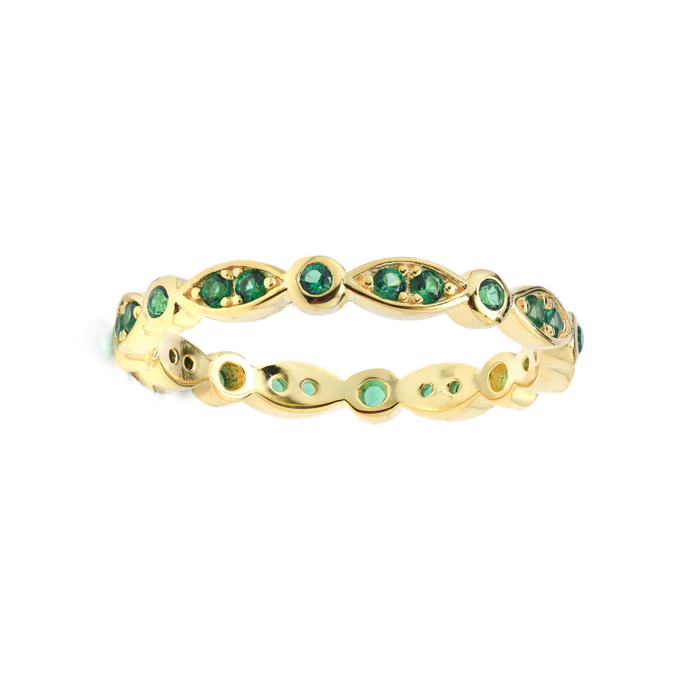 Gammie Gold Green Multi Stone Ring