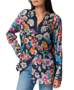 Johnny Was Fall Dancer Button Up Silk Blouse