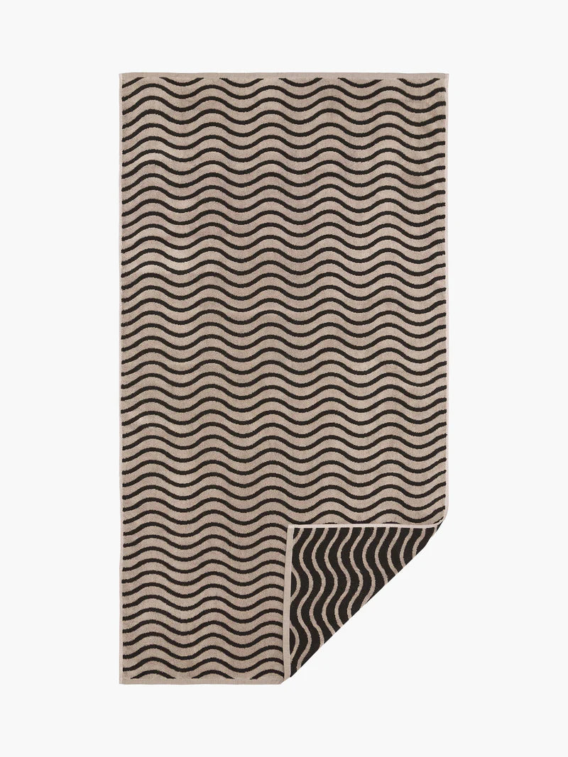 L and M Home Luxe Towels Wave Noir