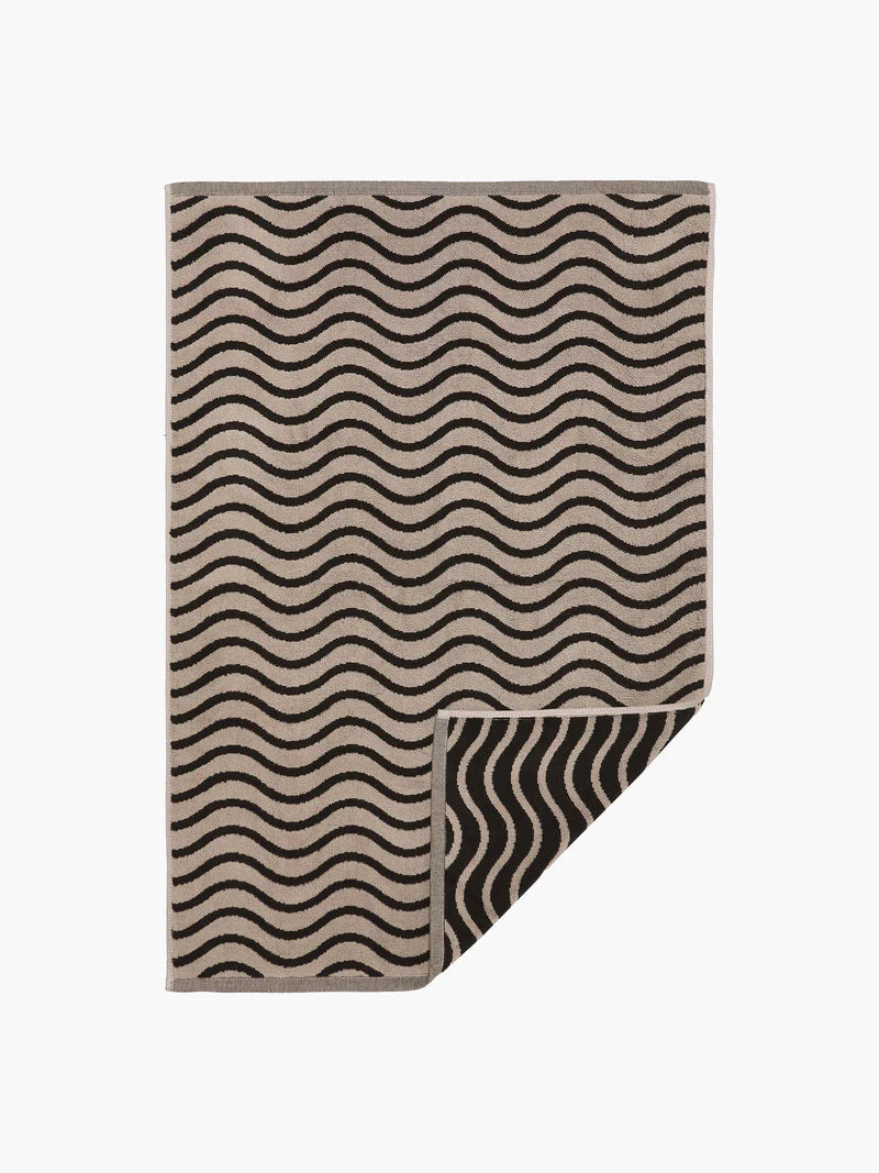 L and M Home Luxe Towels Wave Noir