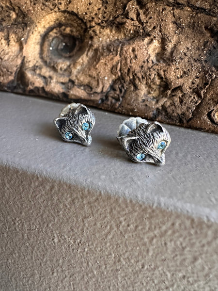 Nach Pewter Fox Stud Earring