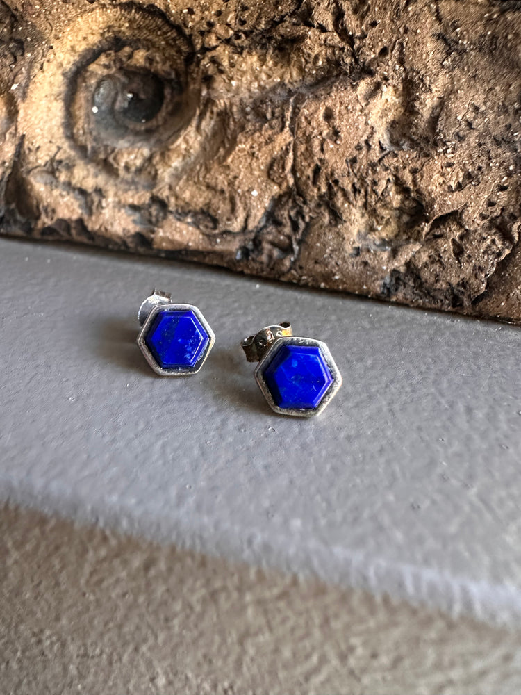Najo Lapis Lazuli Silver Stud Earring