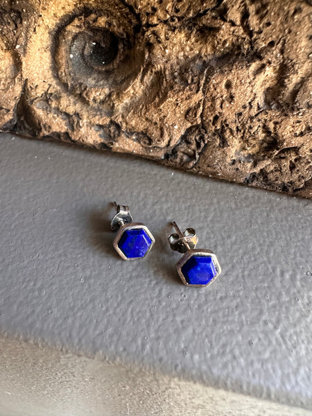 Najo Lapis Lazuli Silver Stud Earring