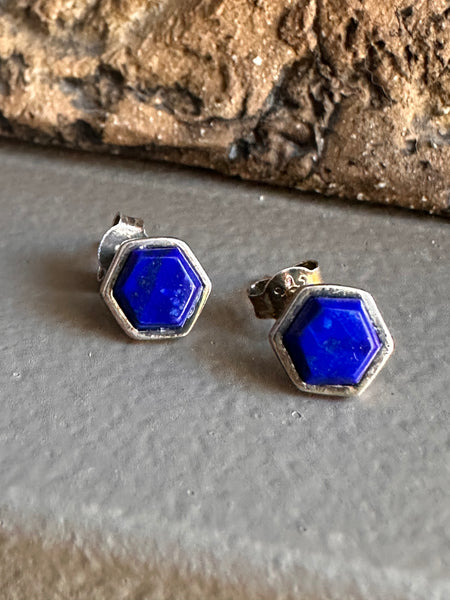 Najo Lapis Lazuli Silver Stud Earring