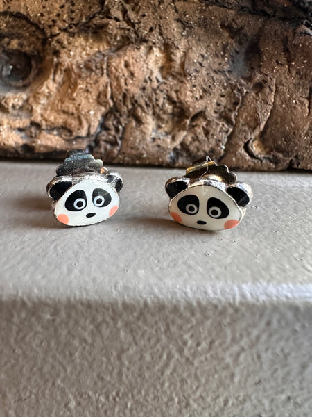 Tartata French Enamel Panda Earring