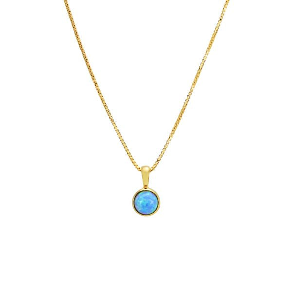 Gammie Gold Blue Opal Necklace
