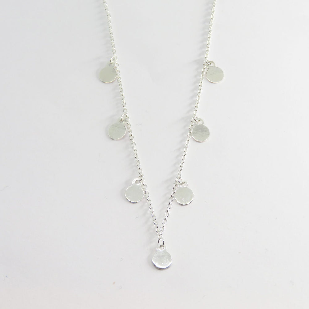 Gammie Sterling Silver Multi Disc Necklace