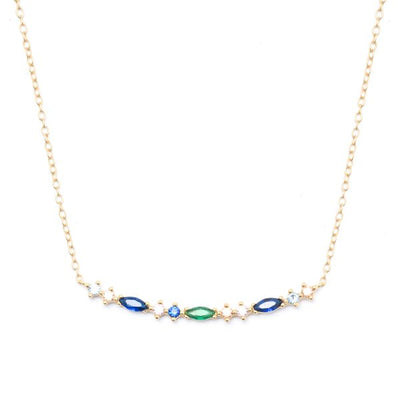 Gammie Gold Multi Coloured Zirconia Crystal Necklace