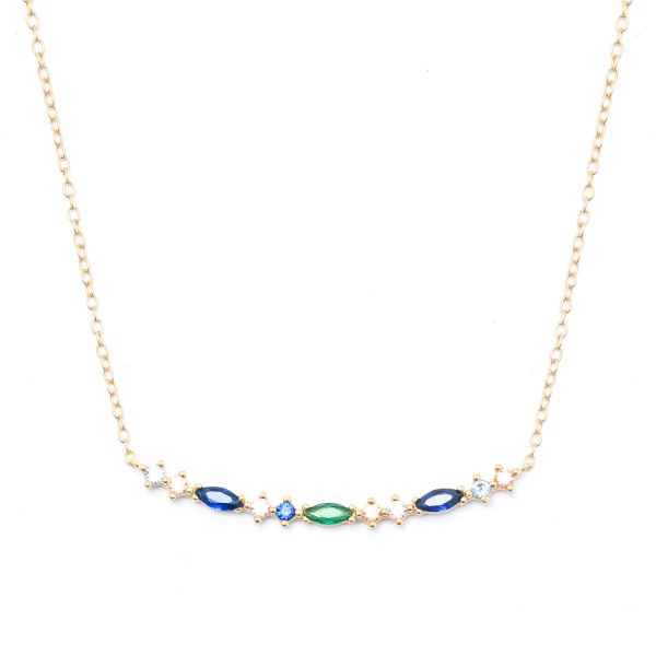 Gammie Gold Multi Coloured Zirconia Crystal Necklace