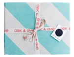 Oak and Ave Tablecloth - Napkin Set Blue Stripe