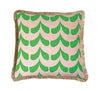 Oak and Ave Cushion - Two Slides Lime Green