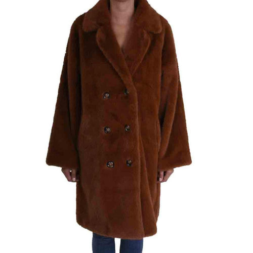Palme Oversized Tan Faux Fur Coat