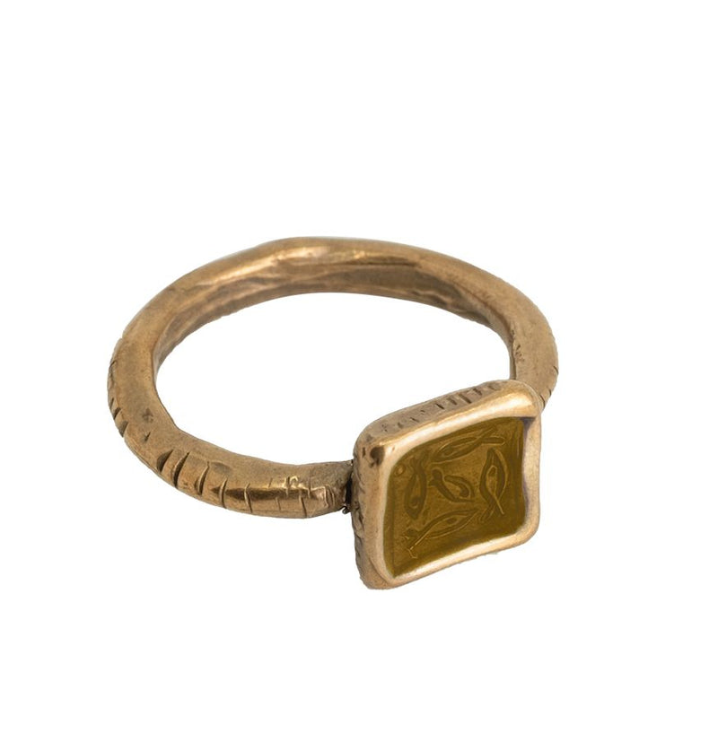 Pesci Che Volano Laghetto Bronze Ring