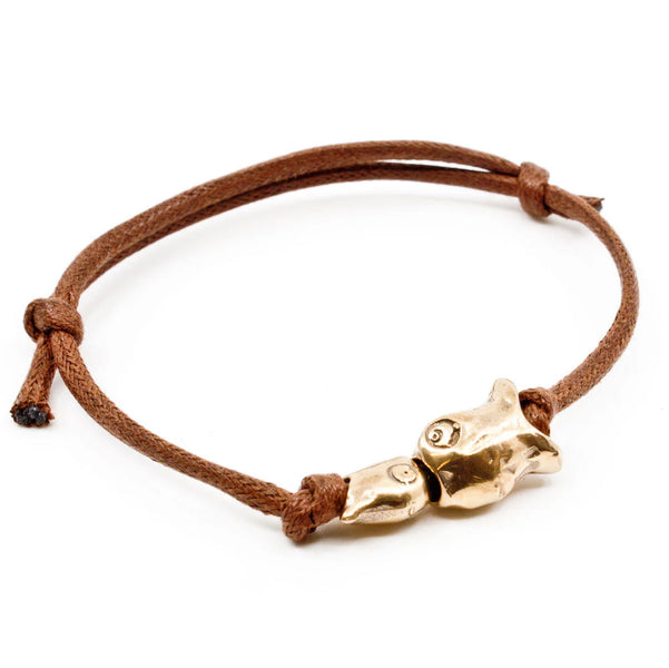 Pesci Che Volano Naselli Bronze Fish Charm Bracelet