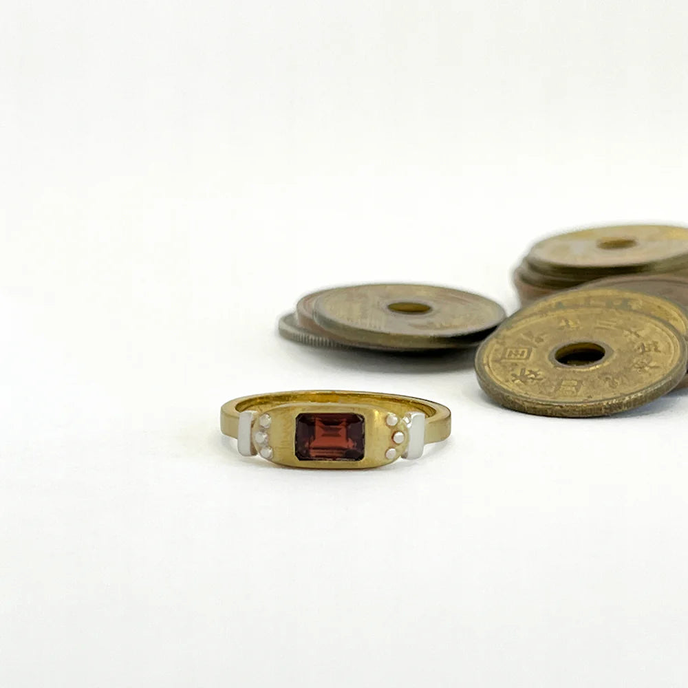 via Smith The Kuno Garnet and Silver Ring