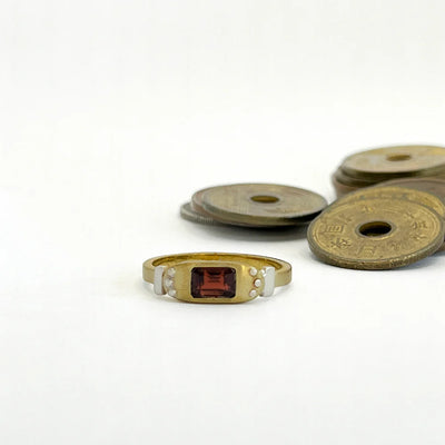 via Smith The Kuno Garnet and Silver Ring