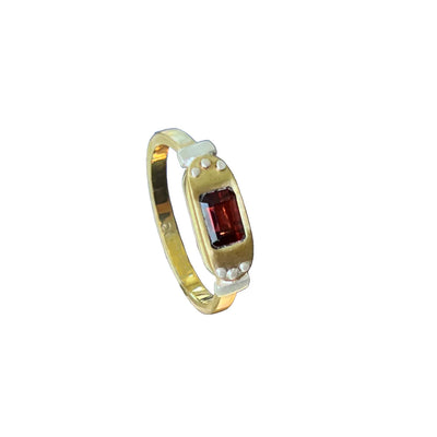 via Smith The Kuno Garnet and Silver Ring