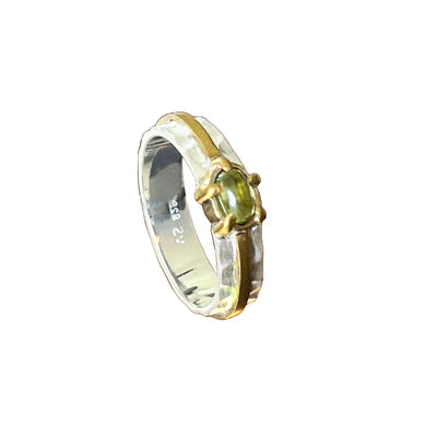 via Smith The Halcyon Peridot and Silver Ring