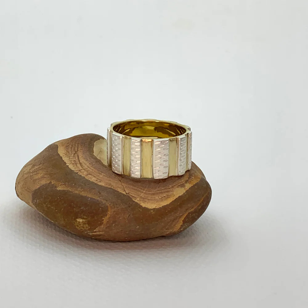 via Smith The Garis Brass and Silver Ring