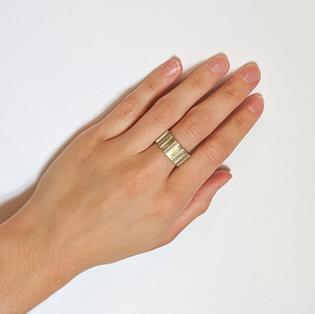 via Smith The Garis Brass and Silver Ring