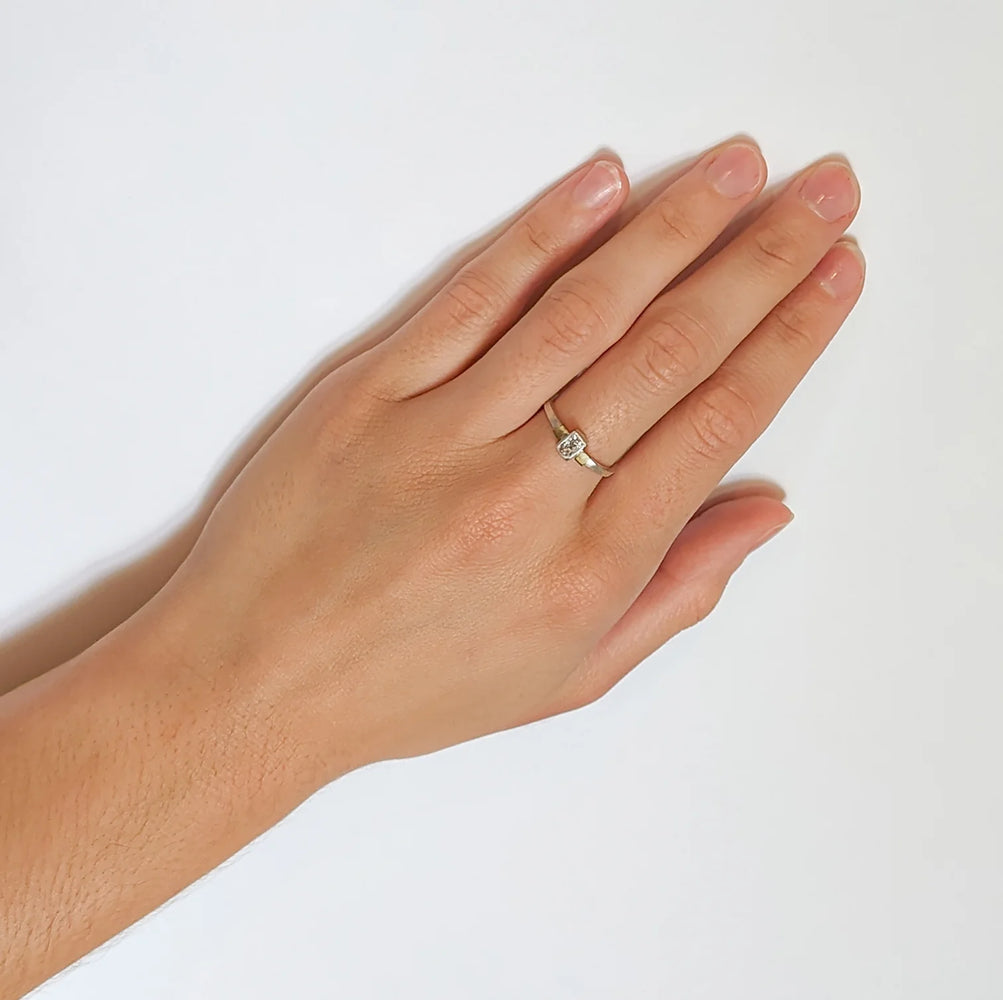 via Smith The Rectangular Zircon Ring