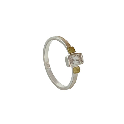via Smith The Rectangular Zircon Ring