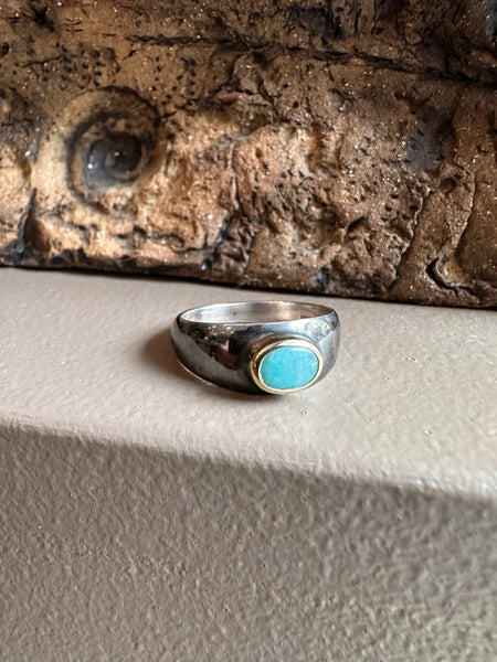 Sterling Silver and Amazonite Ring