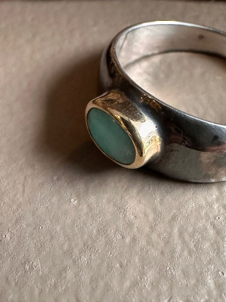 Sterling Silver and Amazonite Ring