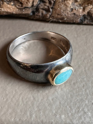 Sterling Silver and Amazonite Ring