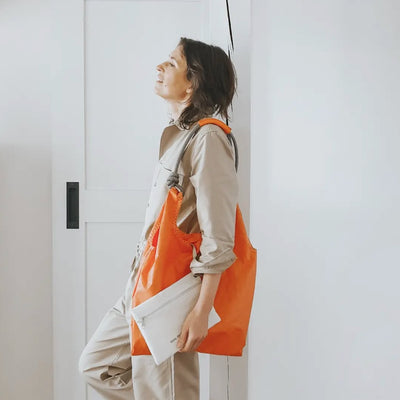 Seashopper Recycled White and Navy/Red Tote