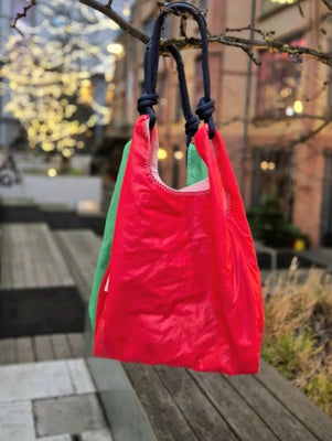 Seashopper Recycled Red and Navy Tote