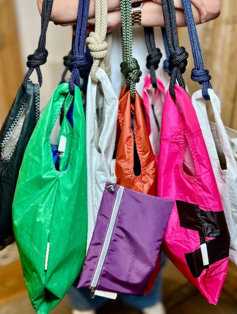 Seashopper Recycled Orange and GreyTote